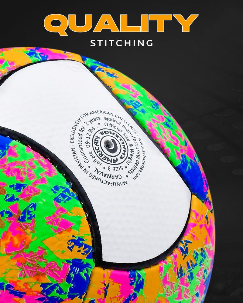 American Challenge Carnaval 18 Panel Soccer Ball (Confetti, 4) - Image 4